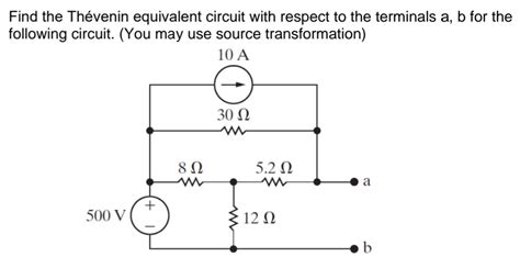 Solved Find the Thévenin equivalent circuit with respect to Chegg