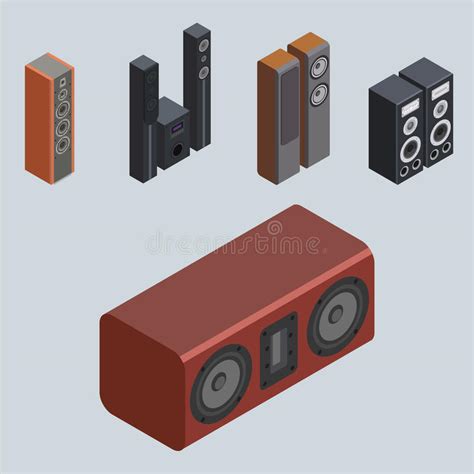 Home Isometric Sound System Stereo Acoustic 3d Vector Music