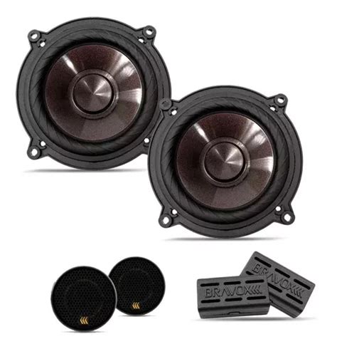 Kit Duas Vias 5 Bravox 120w Rms Cs50p Crossover Tweeters