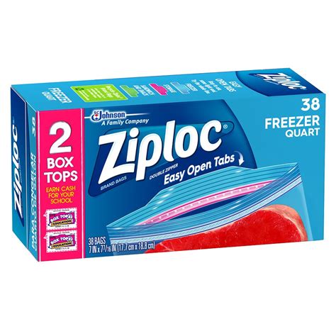 Ziploc Ziploc Double Zipper Freezer Bags Quart Walgreens