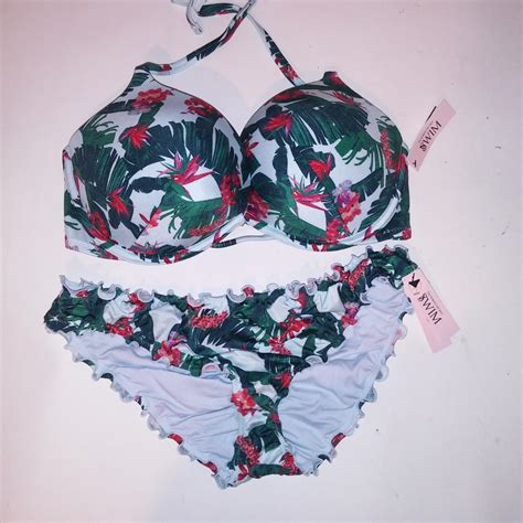 Victoria Secret Swim Bikini 36D Top Medium Depop