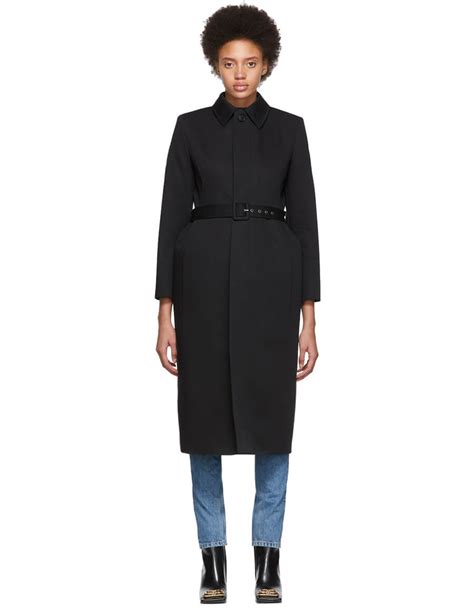 Balenciaga Black Cotton Twill Trench Coat · Vergle