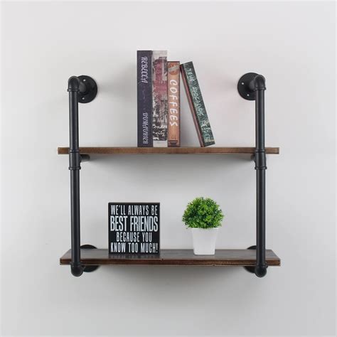 Amazon Mbqq Industrial Retro Pipe Shelf In Tier Wall Mounted