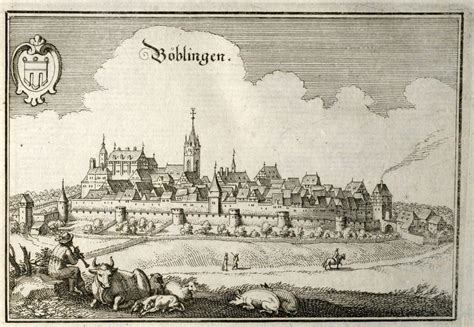 Merian: Böblingen, Germany, Baden-Wurttemberg, Böblingen, 1643