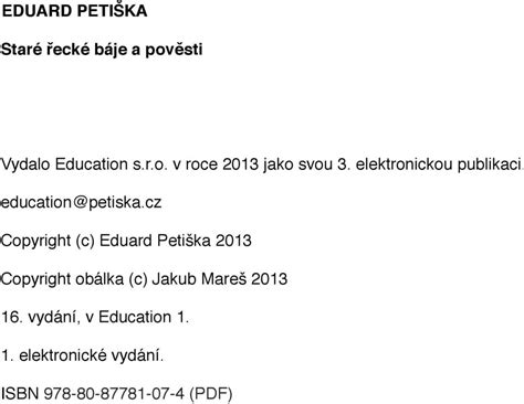 Eduard Peti Ka Star Eck B Je A Pov Sti Pdf Sta En Zdarma