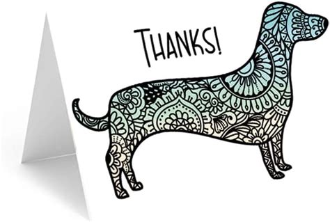 Amazon Red Door Inspirations Dachshund Thank You Card Thanks