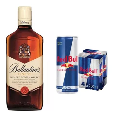 Whisky Ballantines Finest Ml Pack Latas Red Bull Frete Gr Tis