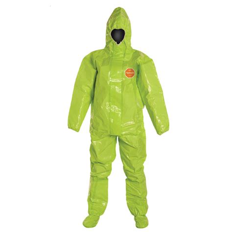 Tychem 10000 Coverall W Respirator Fit Hood Elastic Wrists Attached