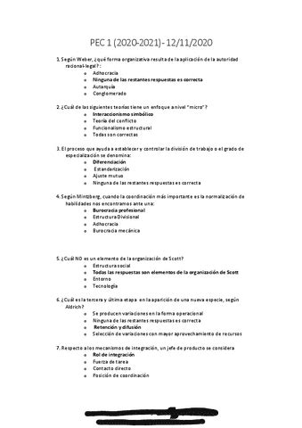 Pec 1 Prueba De Evaluacion Continua Economia De La Empresa Pdf