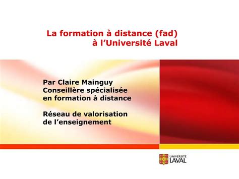 PPT La Formation Distance Fad L Universit Laval PowerPoint