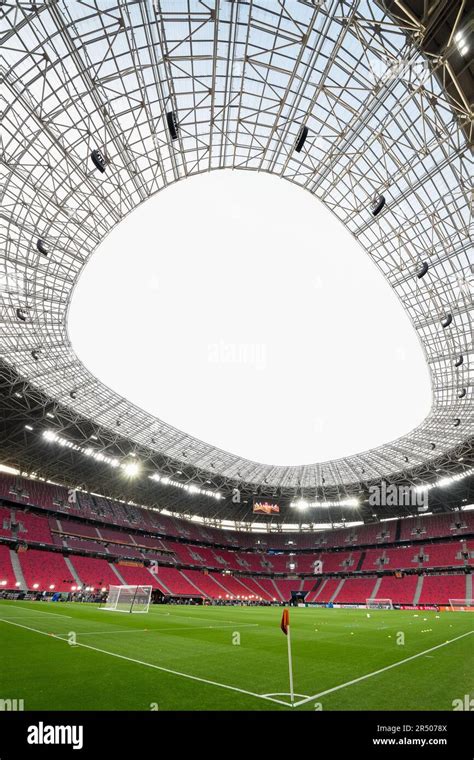 General View Of Puskas Arena Stadium During Training Session Ahead Uefa Europa League Final