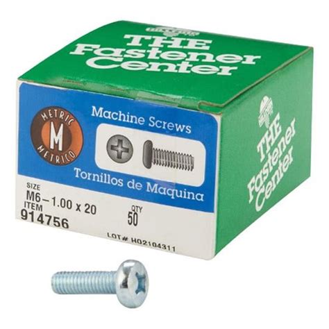 Hillman M6 1 X 20 Millimeter Phillips Pan Machine Screw Zinc Plated