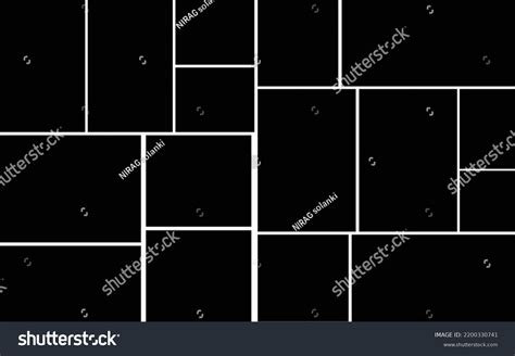 Templates Collage 16 Frame Photos Template Stock Vector (Royalty Free ...