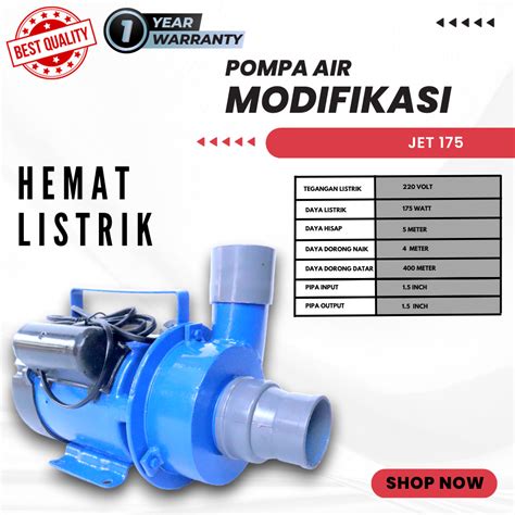 Jual Harga Pompa Air Modifikasi Jet Pipa In Out Dim Semburan