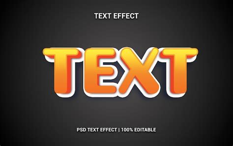 Efeito De Texto 3d De Texto Design De Tipografia Psd Premium