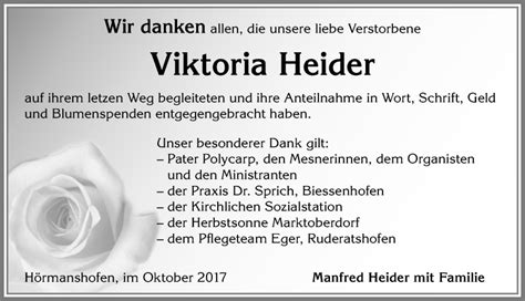 Traueranzeigen von Viktoria Heider Allgäuer Zeitung