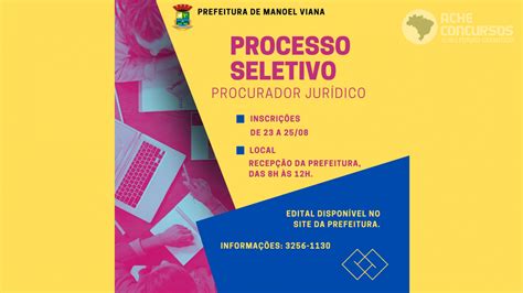 Prefeitura de Manoel Viana RS realiza seleção para Procurador Jurídico