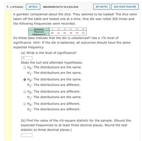 Solved 5 19 Points DETAILS BBUNDERSTAT12 10 2 016 NVA MY Chegg