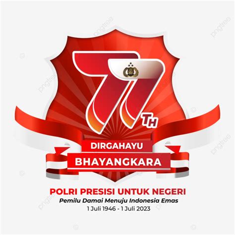 77th Anniversary Of The Indonesian National Polices Military Service Vector Precision For The