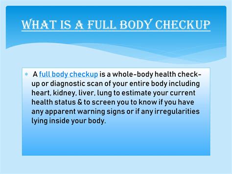 PPT Why Full Body Checkup Is Best PowerPoint Presentation Free