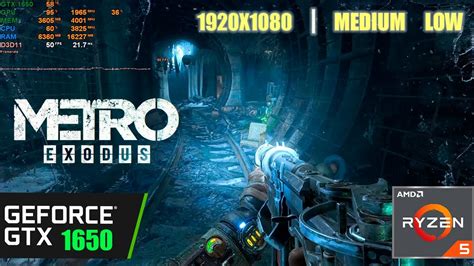 Metro Exodus GTX 1650 Ryzen 5 2400G Test Gameplay 1080p MEDIUN