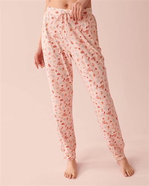 Super Soft Fitted Pants Flowers And Foxes La Vie En Rose