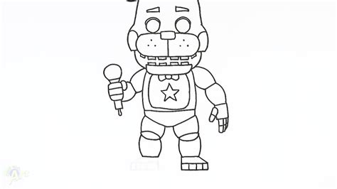 How To Draw Rockstar Freddy FNAF 6