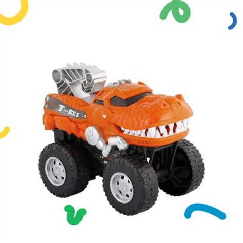 Build Me T Rex Monster Truck Chomping Roaring Lights Engine