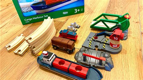 Brio Cargo Harbor Set Wooden Rail Lets Play Youtube