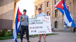 Cuban Americans rally for 'Cuba Libre' at Arizona state Capitol