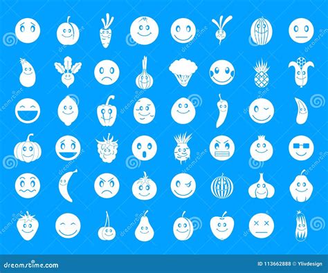 Vector Determinado Del Azul Del Icono De Emoji Ilustraci N Del Vector