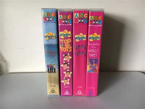 LOT OF 4 wiggles vhs tapes abc for kids video £9.91 - PicClick UK