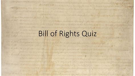 Bill Of Rights Quiz Ppt Download