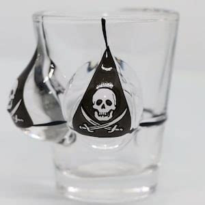 Pirate Flag Bikini Bust 3D Shot Glass Etsy