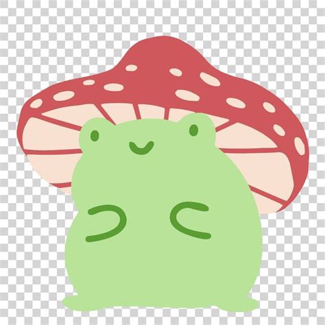 Bullet Journal Decoration Mushroom Hat Frog Sitting Resident