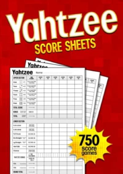 Pdf Ebook Yahtzee Score Pads X Size Small With Score Pages