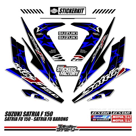 Sticker Striping Suzuki Satria F Fu Barong Motif Suzuki