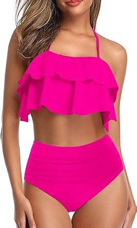 Amazon Tempt Me Women Two Piece Swimsuits High Waisted Bikini