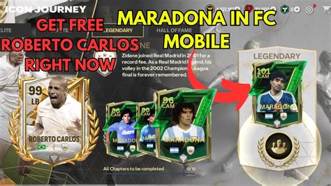 Maradona In Fc Mobile How To Get Roberto Carlos In Fc Mobile Icon