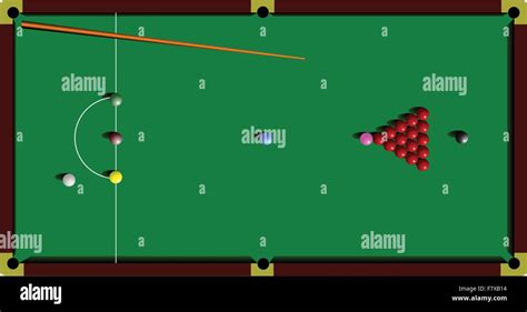 A Typical Full Size Snooker Table Layout And Markings Stock 56 OFF