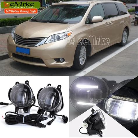 EeMrke Car Styling DRL For Toyota Sienna XL30 2010 2in1 Brighter LED