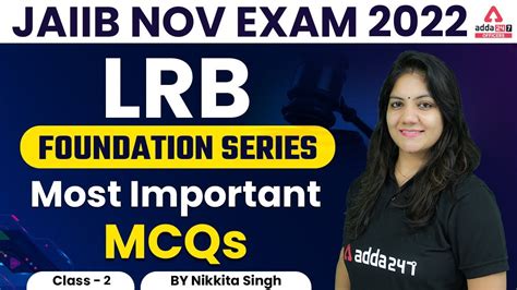 Jaiib Nov Lrb Foundation Series Most Important Mcqs Class By