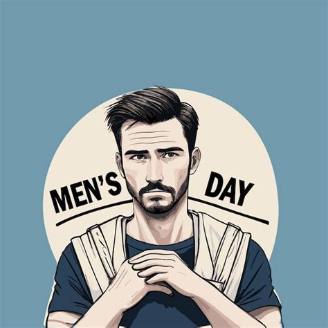 Premium Vector | Men's day poster