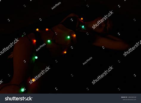 Sexy Brunette Black Lingerie Posing Inside Stock Photo Shutterstock