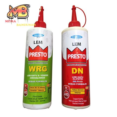 Lem Presto Dn 600gr Lem Kayu Teknologi Aliphatic Lem Kayu Interior