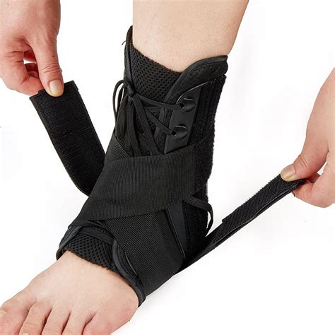 Ankle Brace Quick Lace Up Brace For Women Men With Removable Side Splints ，reinforced Ankle