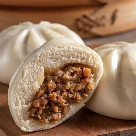 Delicioso Baozi P O Chin S De Carne Cozida No Vapor Foto Premium