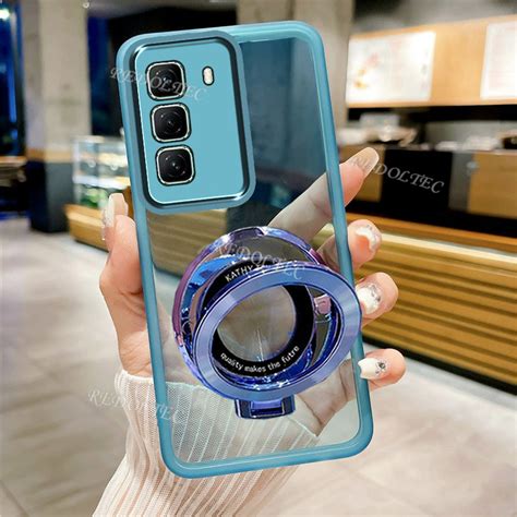 Case Infinix Hot Pro Pro G G New Design Magnetic Stand Holder Transparent Casing