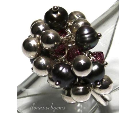 Rosé Vermeil ring met 8 oogjes ca 25x6 5mm Ilona s Silver Gemstones