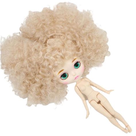 Neo Blythe Doll With Blonde Hair White Skin Matte Pouty Face Custom Jointed Body This Is